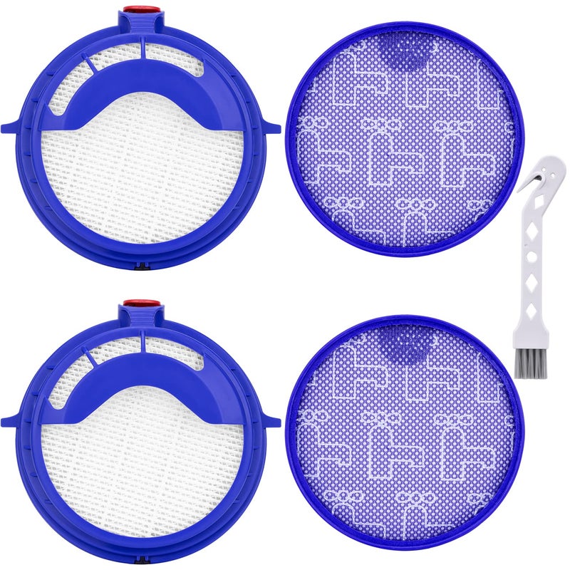 Anewise 2 Combo Pack Filter Kits for Dyson DC25 Vacuum Ball Filter Includes 2pcs 919171-02 Washable Pre-Motor Filter & 2pcs 916188-05 Post Motor HEPA Filter, Fits DC25 Models - Image 1